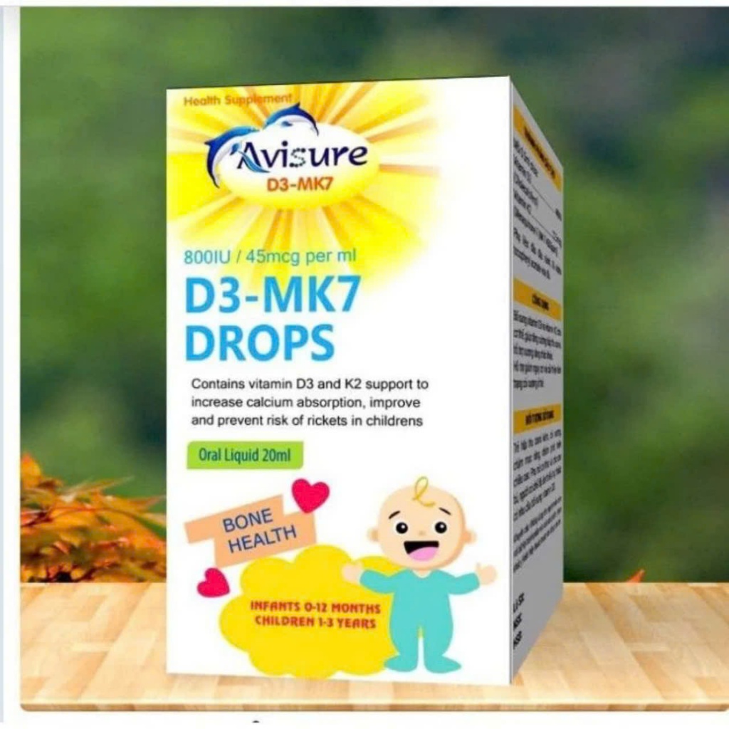 [genuine] Avisure D3 points - MK7 Drops - vitamin D3 and K2 supplement, 10ml to help your baby grow taller