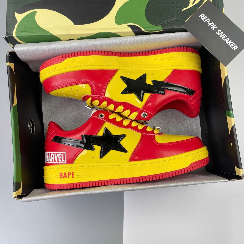 A Bathing Ape BAPE Sta Marvel Comics Iron Man Shoes (BAPE Iron Man) | Repk SNEAKER | High Quality.