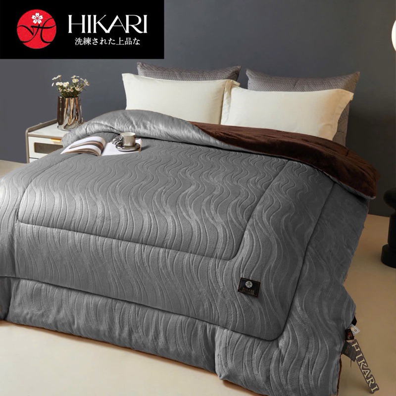 Hikari Brand Japanese Fleece Blanket 5KG Warm, Soft Alpaca Velvet Felt Fabric (Free Leather Bag)