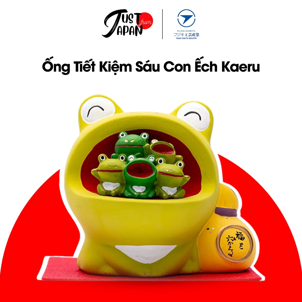 Kaeru Six Frog Savings Tube from high-quality Japanese ceramics