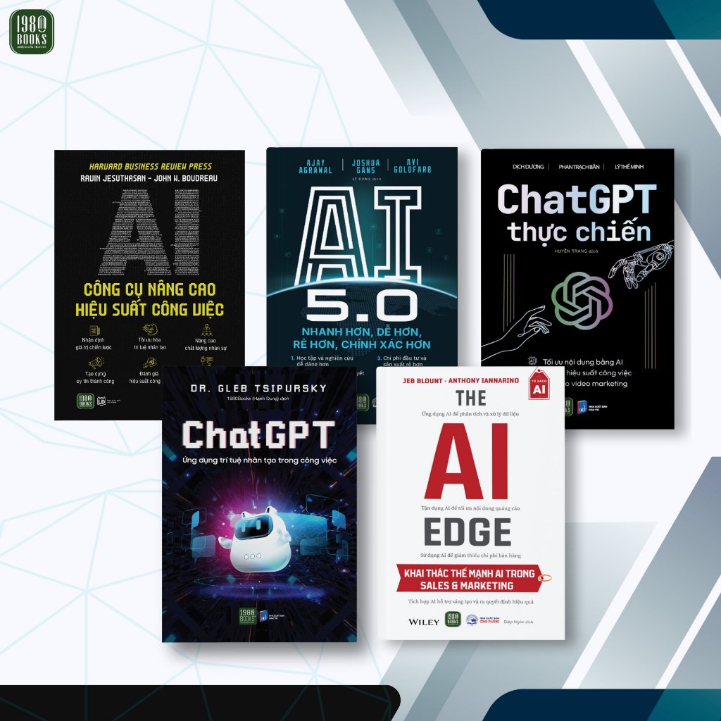 Book - Combo of 5 books: GPT Chat + Real Battle GPT Chat + AI 5.0 + The AI Edge + AI Tools to Improve Work Performance HS1