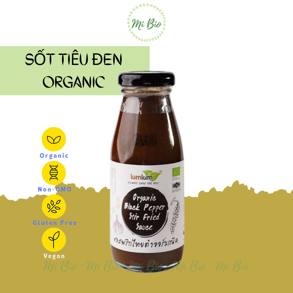 Lumlum Thai black pepper sauce 200ml - Diet - Macrobiotic diet - Organic spices - Thai spices - MiBio