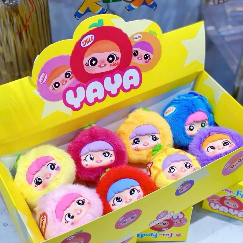 Blind Box Keychain Yaya Fruit Ver 2 Mini, Yaya Fruit Blind Box with Hanger 1 Random Box Giy Diy