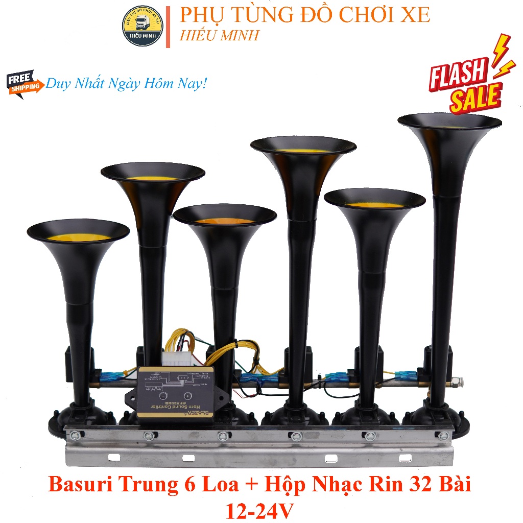 Basuri 6 Midrange Speakers - 12/24v - Horn Imitation Car Accessories Spare Parts