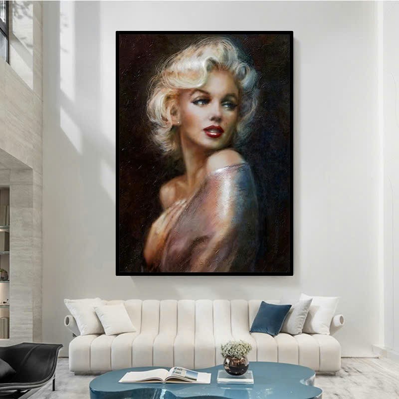 Marilyn Monroe painting, painting printed on canvas, size on request, vertical painting, Printek living room painting