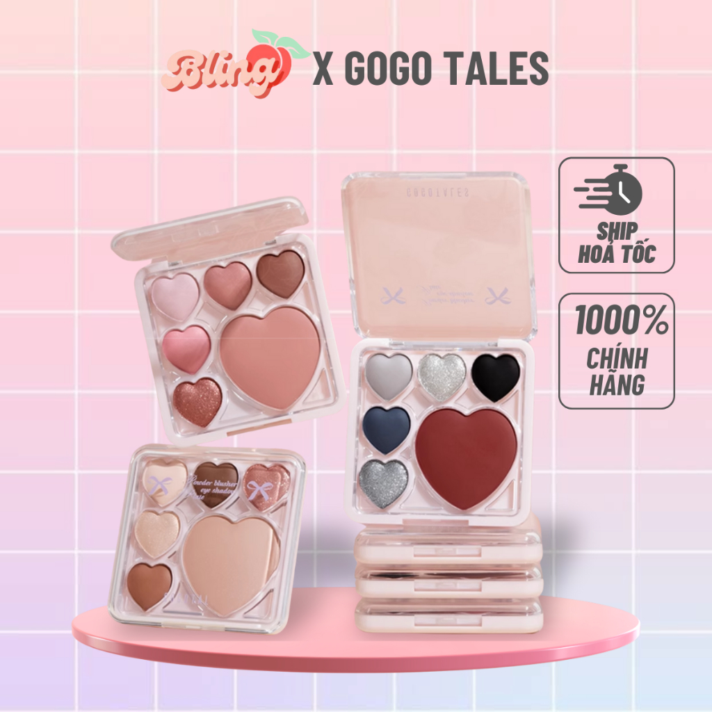 [GOGO TALES] Gogotales Sweetish Heart 6-pan cheek eyeshadow palette GT747 Gogo Tales Eyeshadow