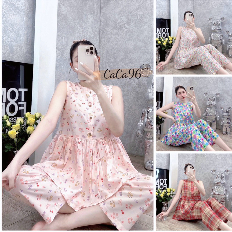 VNXK F21 women's linen set, 9 socks, high-end design CACA96 PHOM TO 4 buttons, babydoll buttons, soft and light.