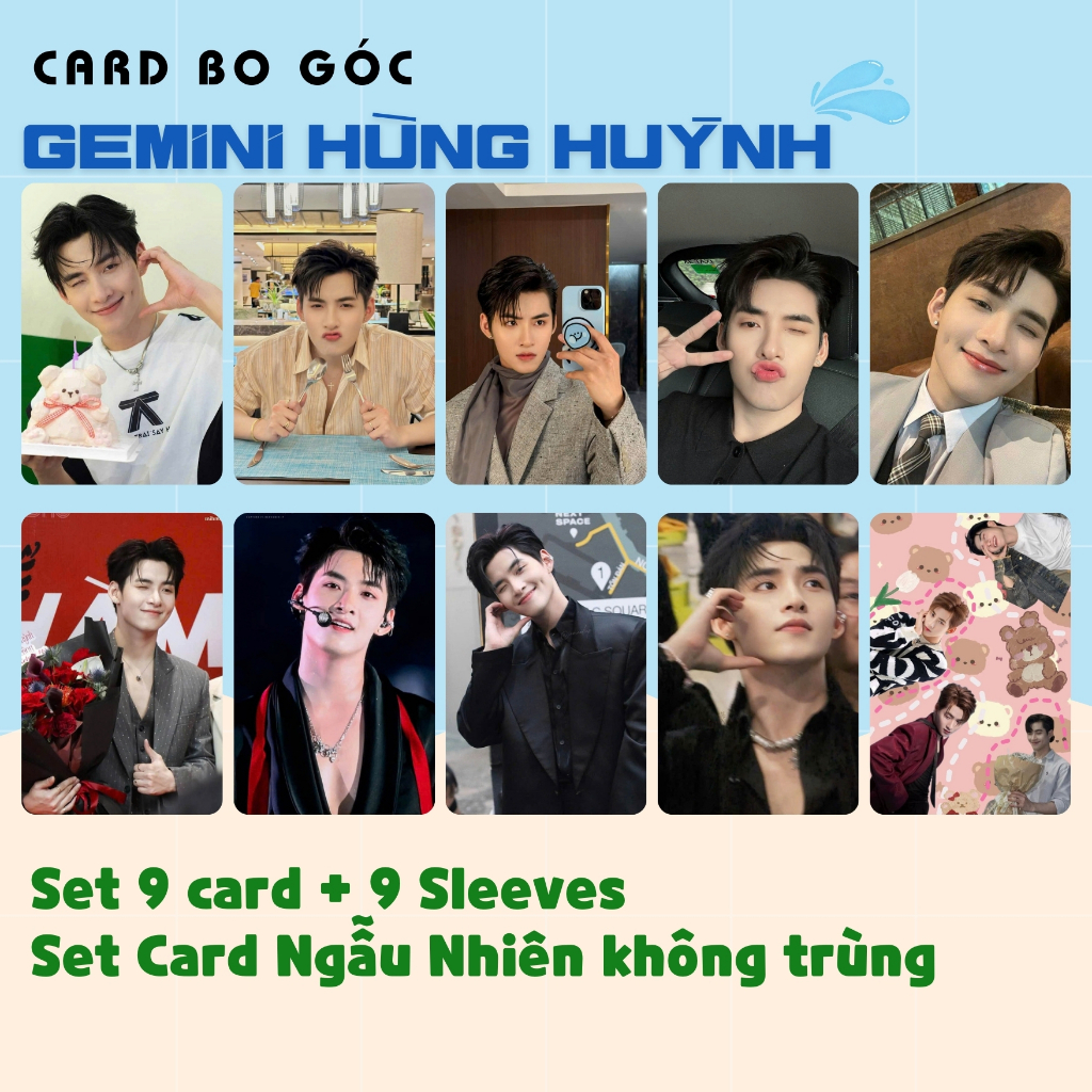 SET of 9 Gemini Hung Huynh Corner Cards - Huynh Hoang Hung Gemini Cards - [Buy 5 Get 1 Free]
