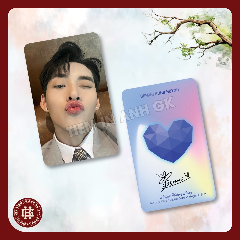 Photocard Gemini Hung Huynh (SS1) - Huynh Hoang Hung - Size 5.5x9cm