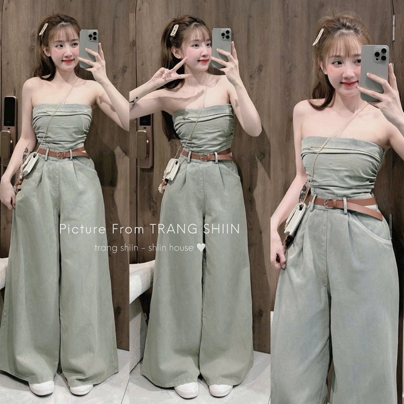 JUMPSUIT JEAN WASH BROWN BREAST