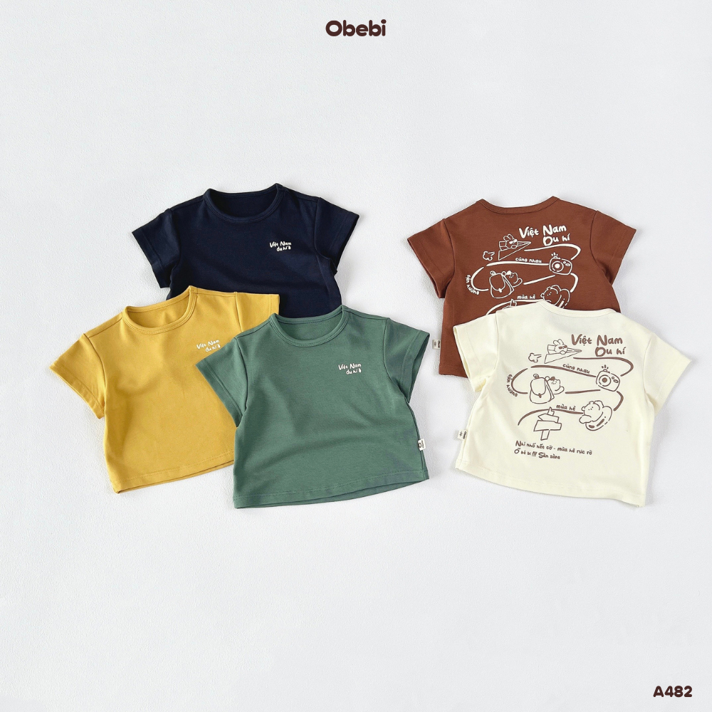 Vietnamese Obebi Travel T-shirt Comfortable Summer Fashion for Children from 5kg - 19kg A482