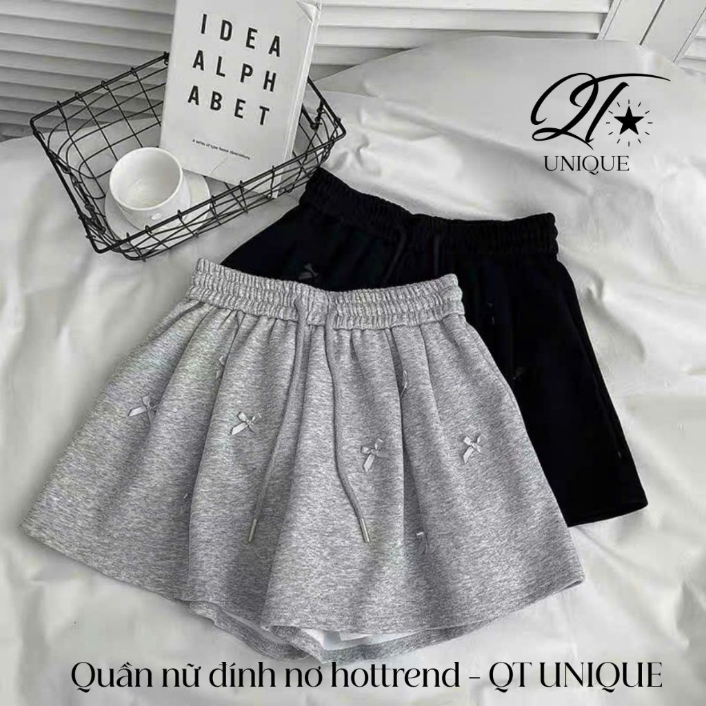 Hottrend women'sShorts with bow, QT UNIQUE fashion, youthful, dynamic, lovely, feminine style, high quality materials