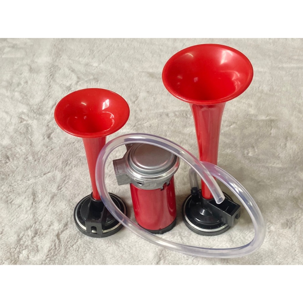 12v and 24v electric car air horn set without air tank. Steam horn with 2 red shell speakers (price for 1 set) car horn horn kereta