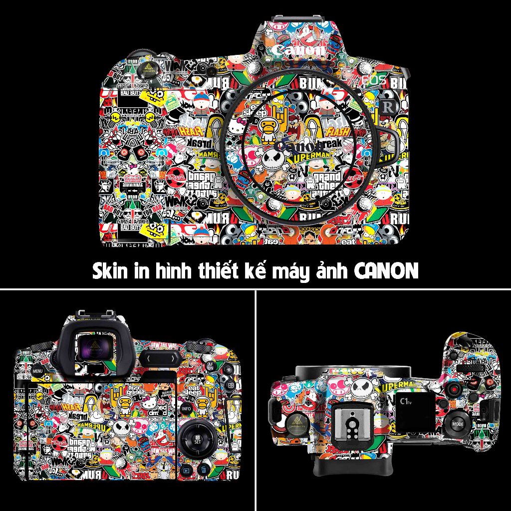 Skin Stickers for Canon R,Rp,R3,R4,R5,R6,5D,5D2,5D3,5D4,6D2,650D/850D,M3,M5,M5,M5,M10D70D | Premium UV Printing