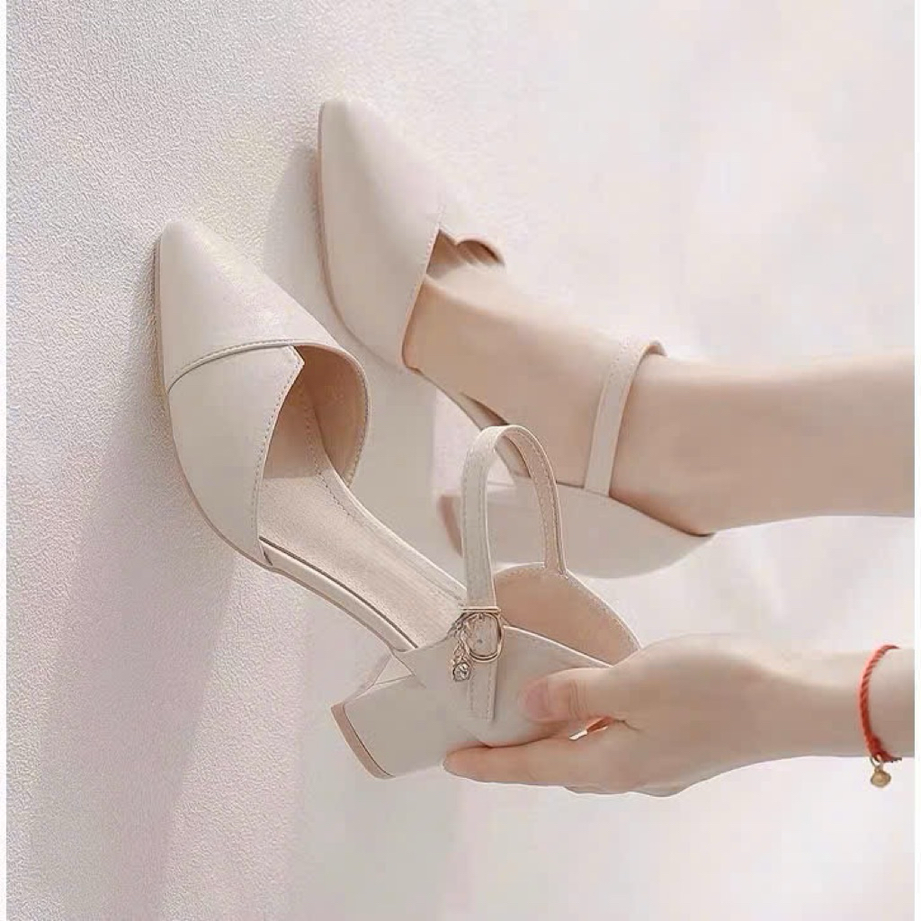 Luxury 5 Inch Square Heel Shoes A11