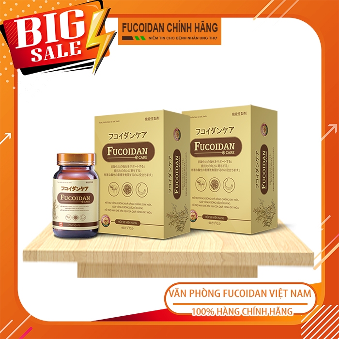 Combo of 2 boxes of Fucoidan Care - Supports cancer treatment. Each box of 60 pills