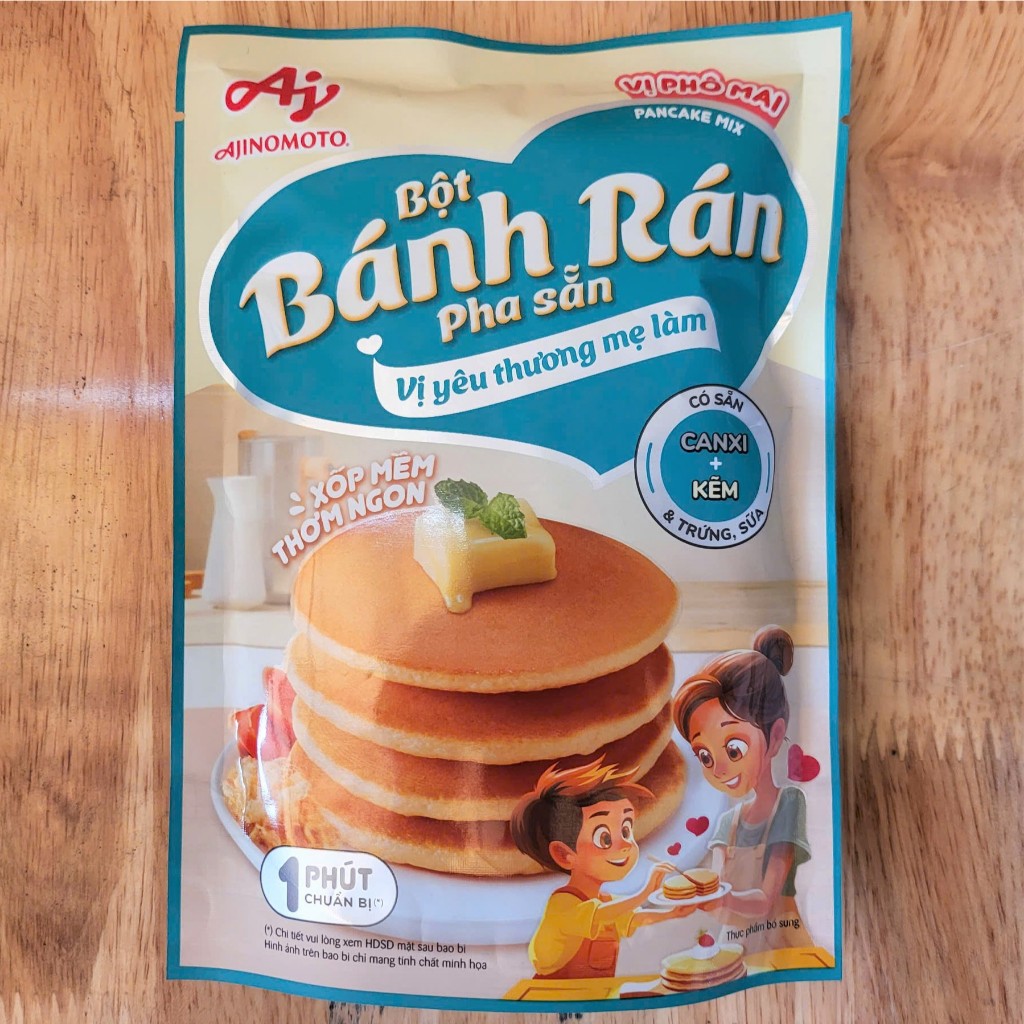 AJ [GREEN package 150g] PRE-MIXED FRIED CAKE POWDER WITH Cheese FLAVOR [VN] AJINOMOTO Cheese Pancake Mix