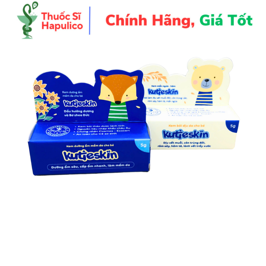 Kutieskin moisturizing cream, helps soften and soothe baby's skin - 5gr trial tube