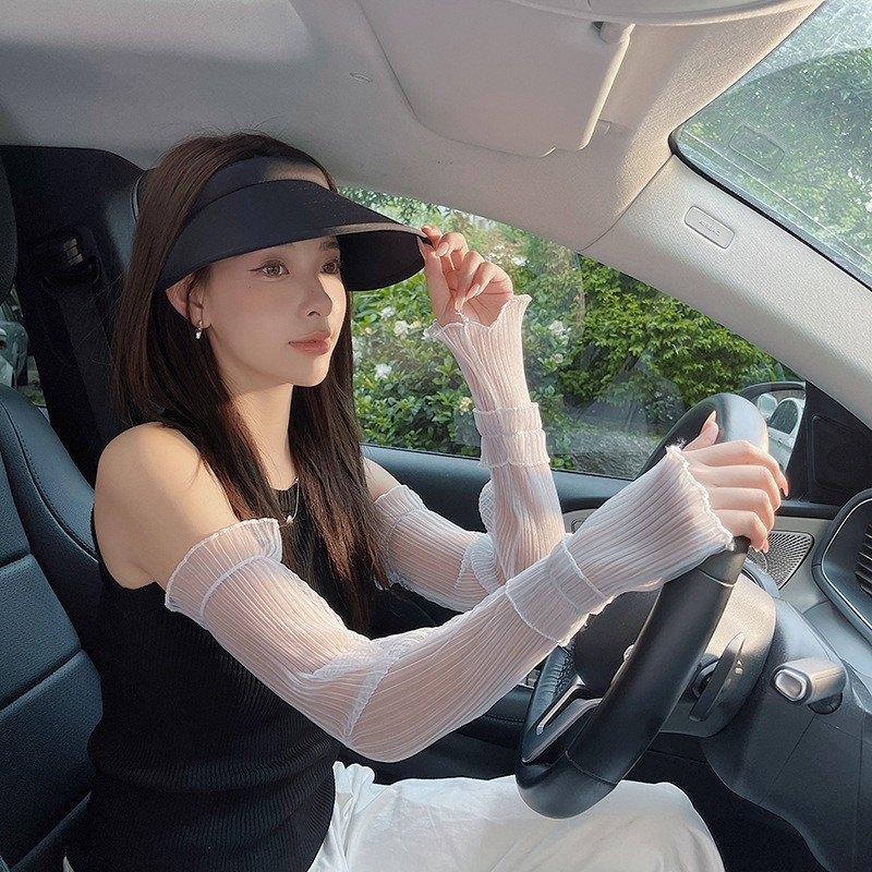 AmintaByLove Sunscreen Gloves Long Tube Anti-UV Fashion Style