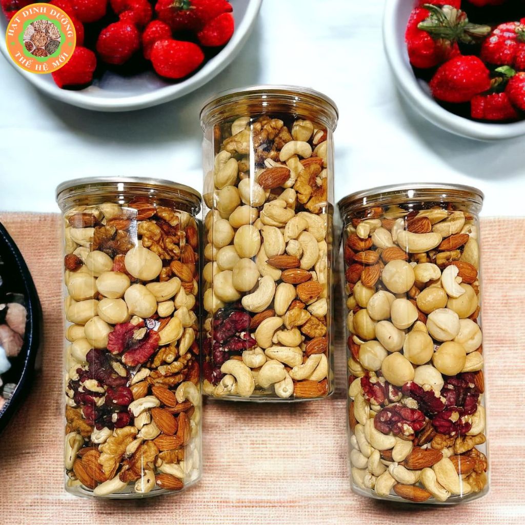 Granola Cereal Mix 5 Premium Nuts No Pumpkins, No Dried Fruits [Macadamia, Cashews, Almonds, Golden Walnuts, Red Walnuts]