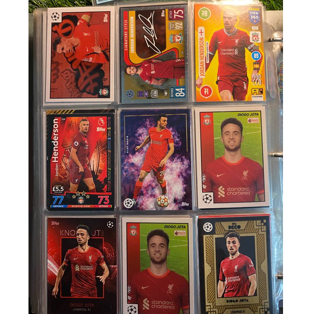 Odd CARD - LOT CARD - JORDAN HENDERSON - DIOGO JOTA (LIVERPOOL)