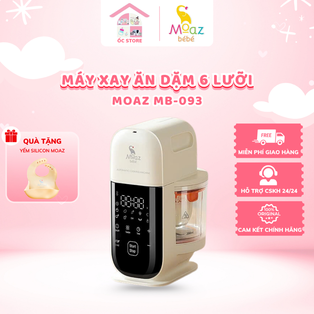 Moaz MB093 2-in-1 Multifunctional Steamer Blender, Genuine Blender, Steamer for Baby Weaning