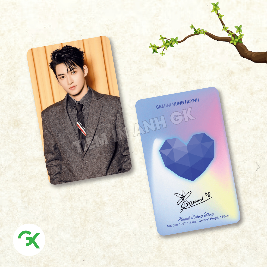 Photocard GEMINI HUNG HUYNH (P1) - ATSH - Size 5.5x9cm