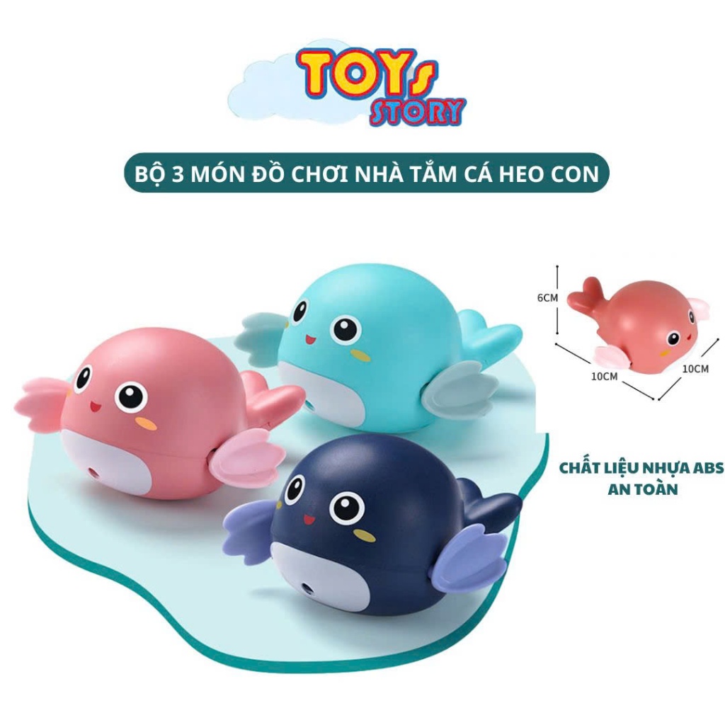 Set of 3 Toy Story baby dolphin bath toys made of safe and smooth ABS plastic for children to play with Piece