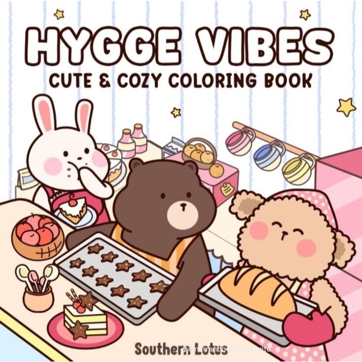 Set of 35 Cute Hygge Vibes Coloring Pages - Beautiful Thick Paper, sharp images - Emly