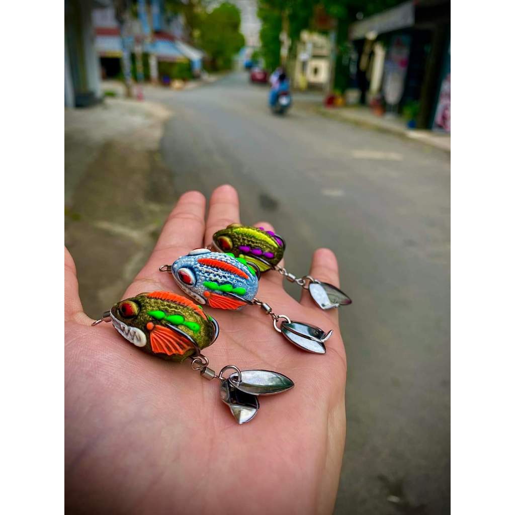 THAILAND MINI DURIAN VE SPRAY BKK BLADE SOFT RUBBER SANDWICH 2 SPOONS TO CREATE WAVES TO Attract FISH