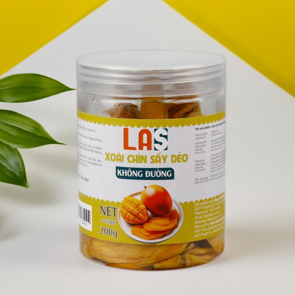 Sugar-free dried mango - 200gr jar | Las Vietnam