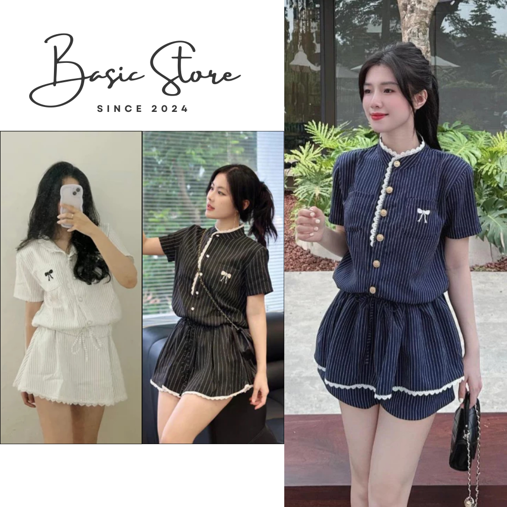 Women's Skirt Set Jumpsuit with Train Collar Lace Embroidered with Bow Shoulder Pads, Basic Store Fashion Lady's Skirt Set