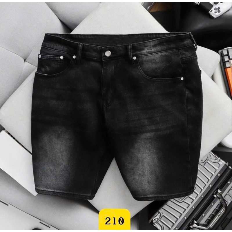 Bigsize Men's Jean Shorts 40kg-90kg, 4-way stretch fabric, standard fit