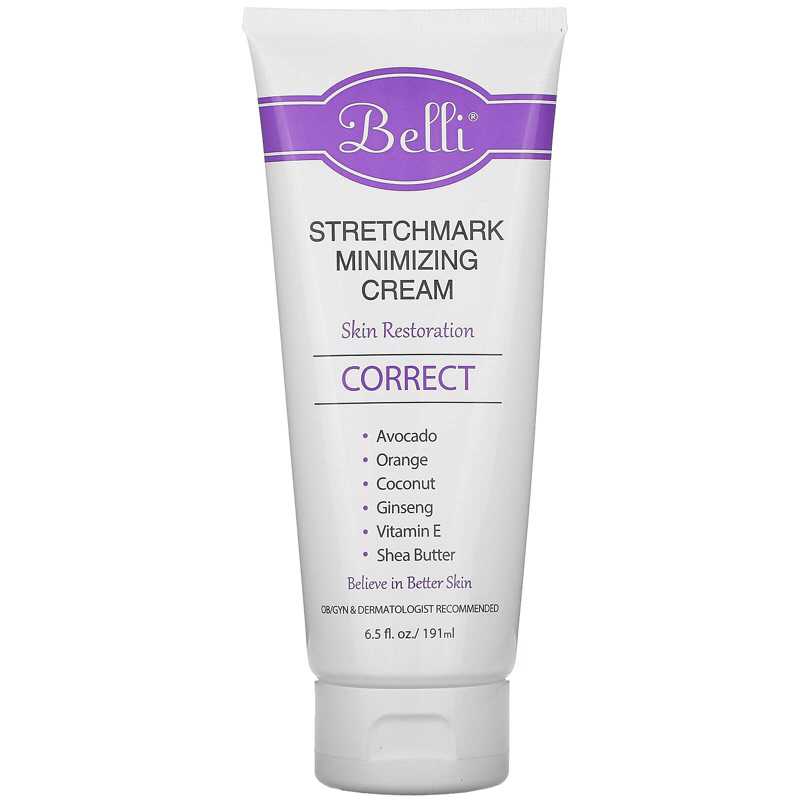 Belli Skincare anti-stretch mark cream for pregnant women, body moisturizer
