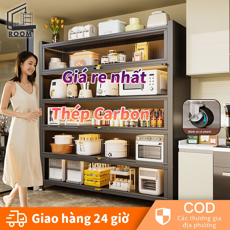Room Multi-purpose kitchen cabinets, kitchen shelves, smart multi-purpose kitchen shelves with wheels, kitchen utensil storage cabinets