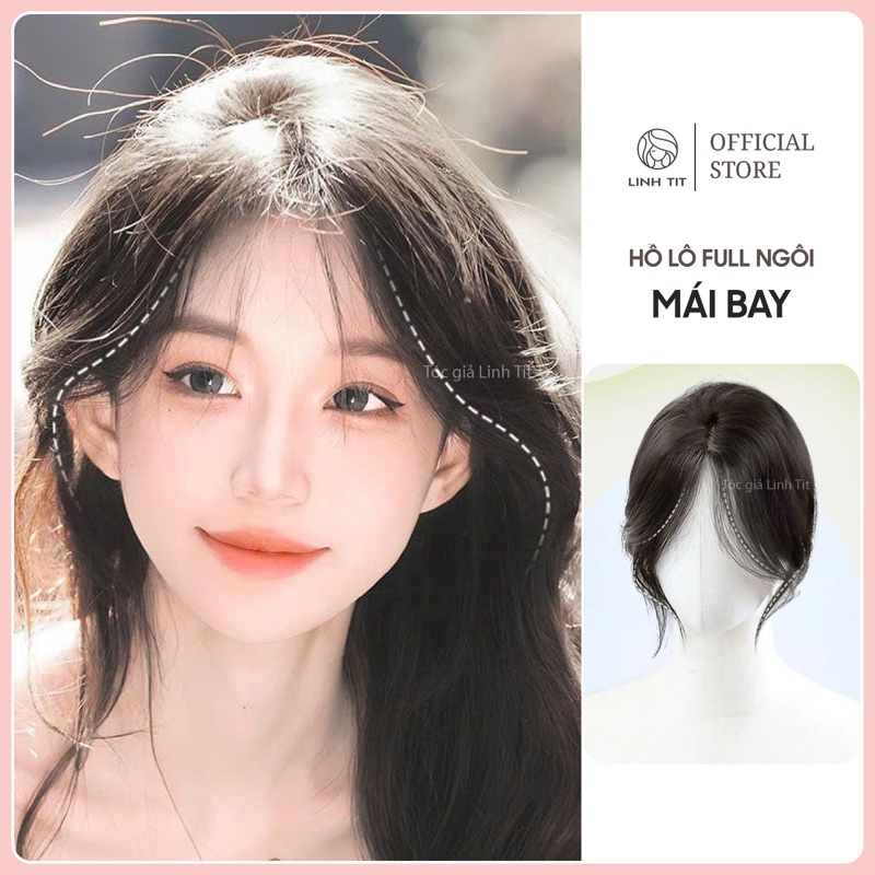 Bald cover DS crocheted gourd net full 5*10cm Real hair (Free accessory combo included) | Linh TITLE WIG