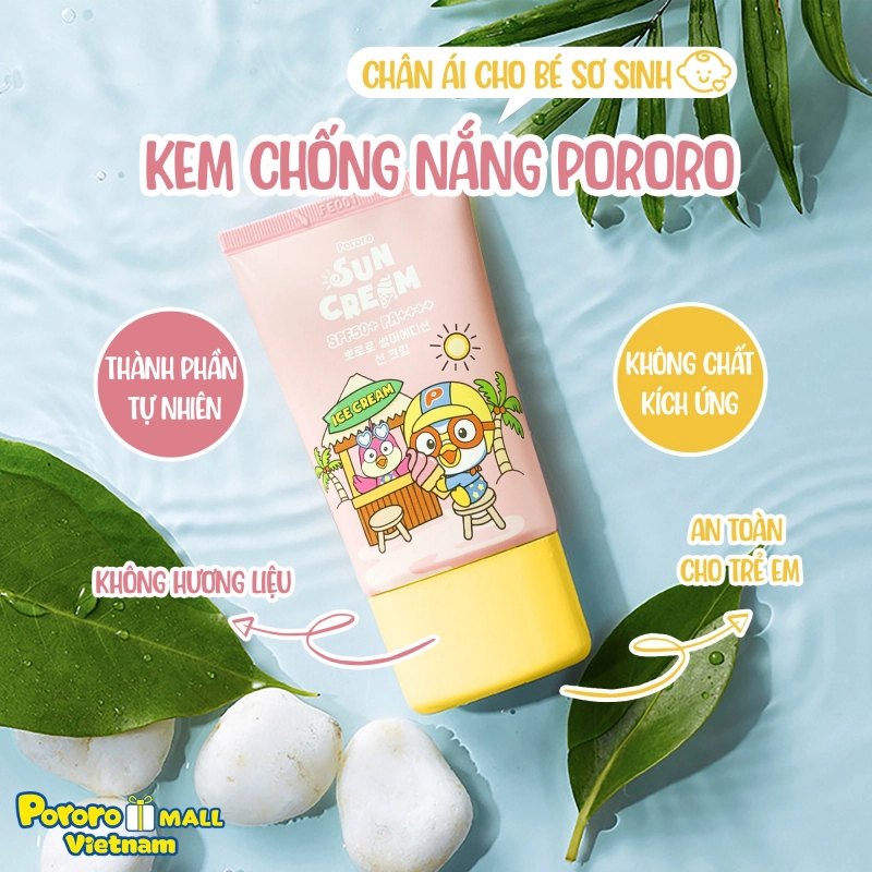 Pororo Baby Sunscreen SPF50+ PA++++ – Korea, 40ml, Gentle Skin Care