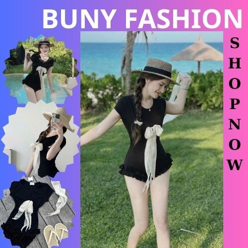 Jump bodysuit with ribbed elastic and cute feminine bow Ht719B
