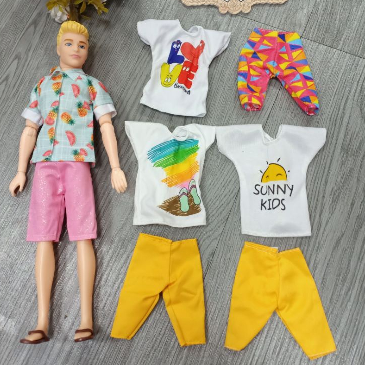 Short clothes set for male doll size 30cm