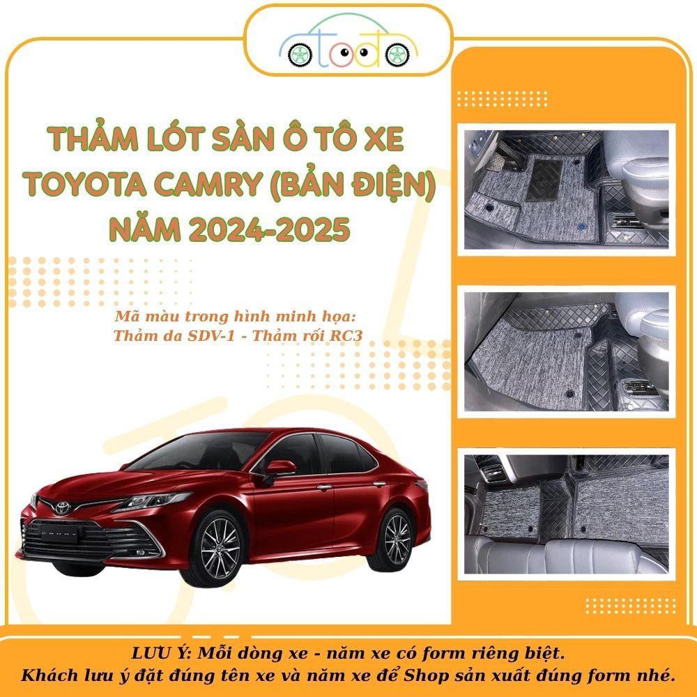 TOYOTA CAMRY car floor lining (ELECTRIC VERSION) 2024-2025 5 seats waterproof, odorless
