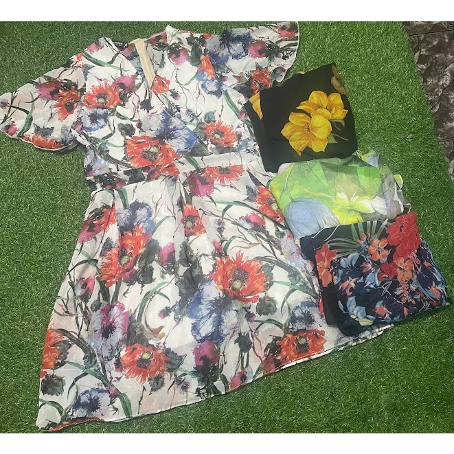 Jump chiffon imitation lady's dress