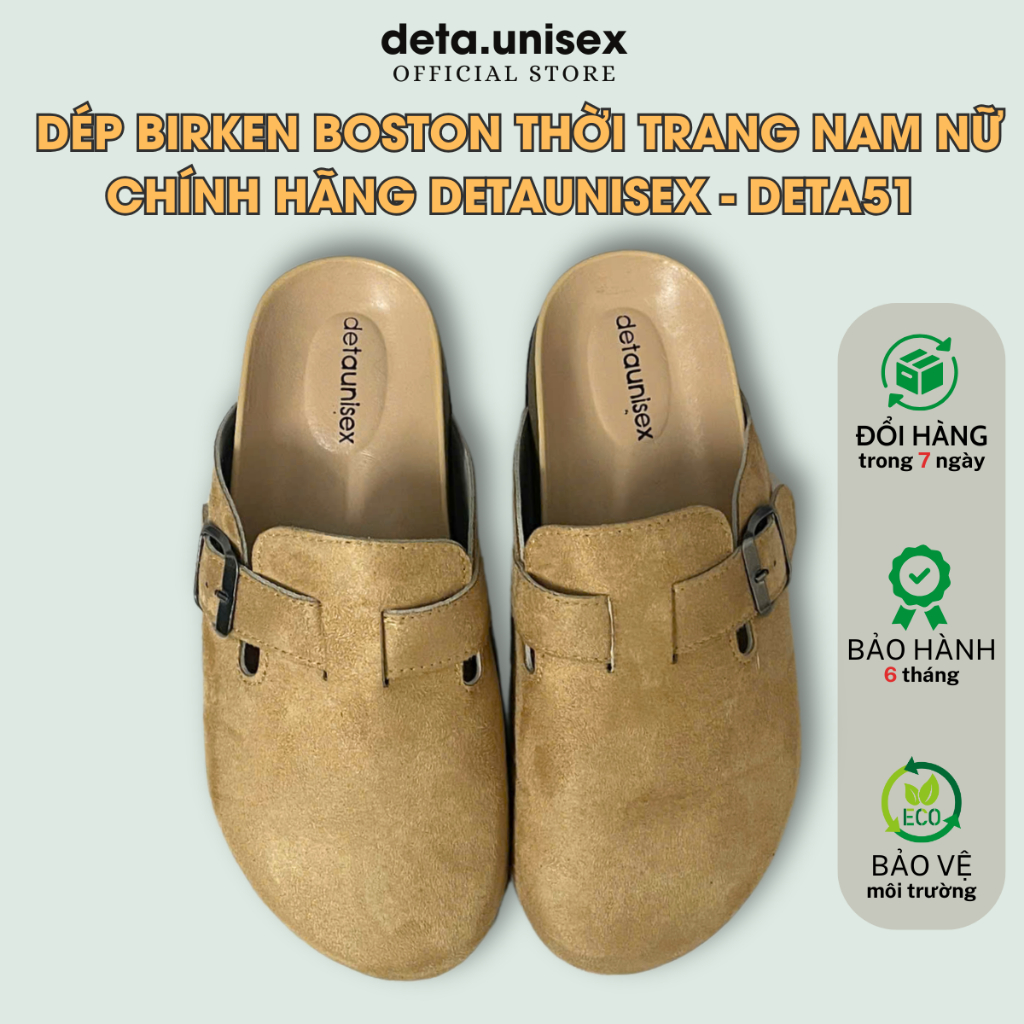 [HCM] Birken Boston rice husk sole sandals - Detaunisex - DETA51