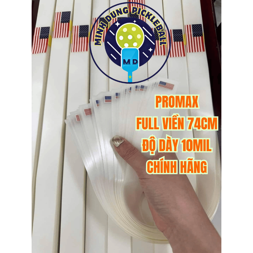 Combo 3/5/10 Pickleball PPF ProMax 10Mil Racket Edge Stickers – Full 74cm, American Flag [Genuine]