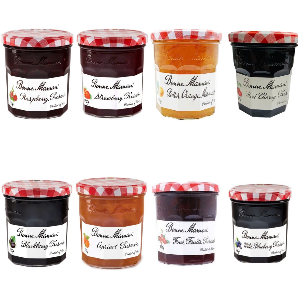 [French jam] Fruit jam, strawberry jam, blueberry jam, cherry jam, raspberry jam, orange jam Brand Bonne Maman 370G