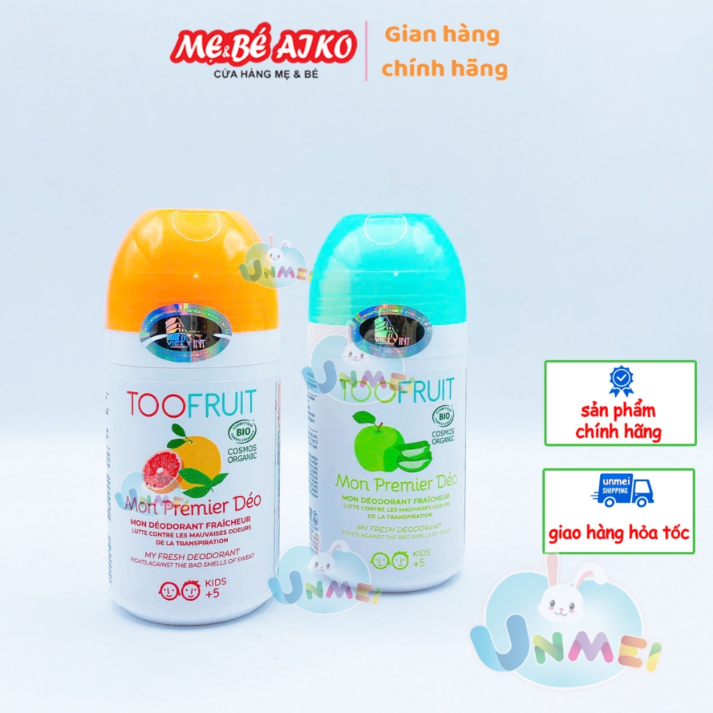 (Genuine) TOOFRUIT French organic deodorant 50ml, fresh scent, non-sticky for children from 5 years old