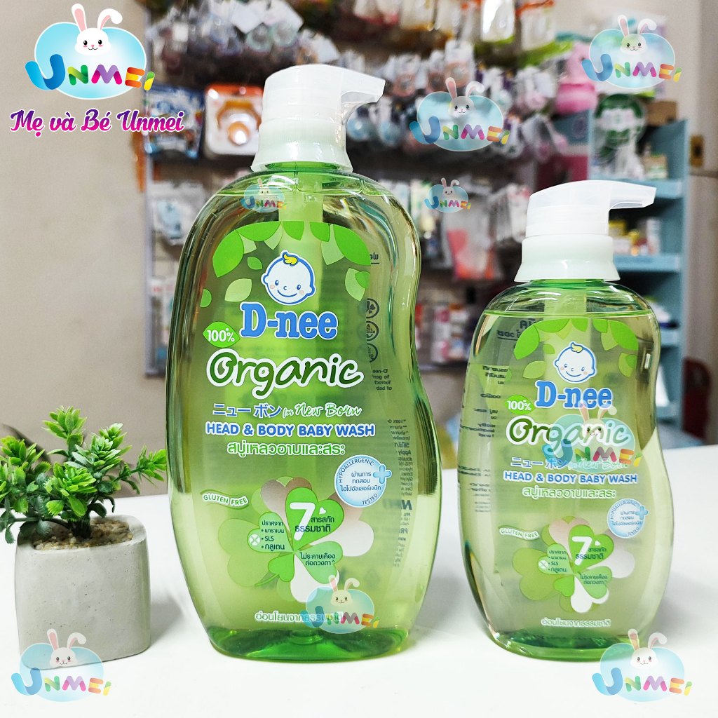 D-nee Green Shower Gel with Organic Ingredients Gentle and Natural Care for Mother and Baby Unmei