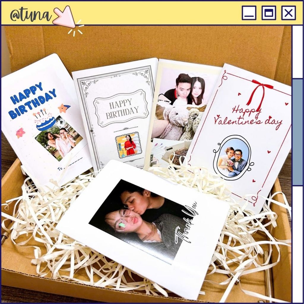 Thiệp In Ảnh Theo Yêu Cầu ( HỎA TỐC) Thiệp Handmade Thiệp Gập Viết Thư Cho Người Yêu Bạn Bè