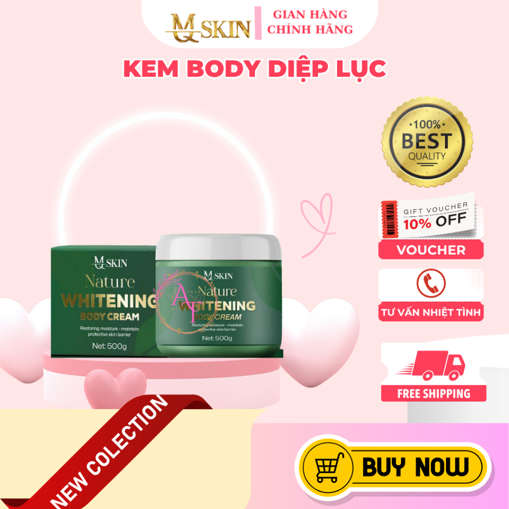 (GENUINE) chlorophyll BODY CREAM version 500g helps whiten, smooth and moisturize the skin effectively
