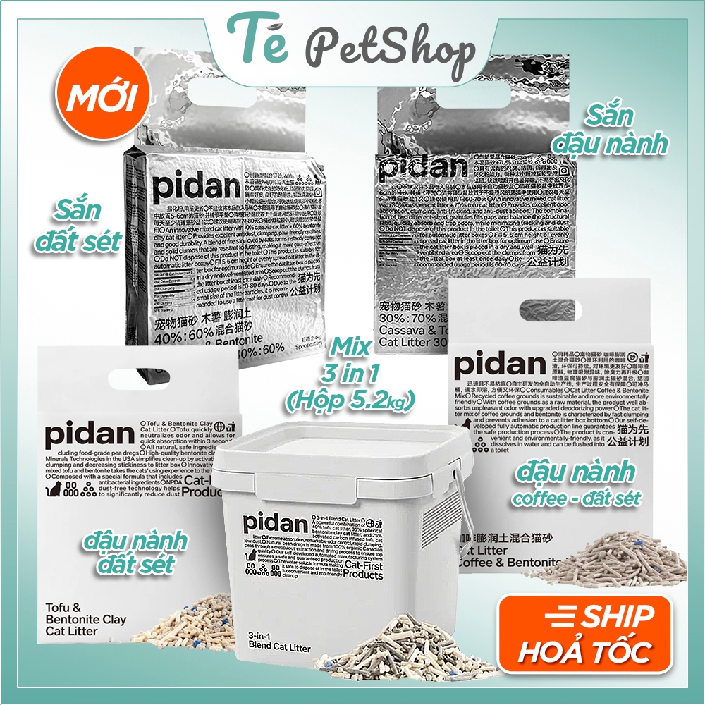 PIDAN - Premium organic soy/sun mixed litter for sensitive cats