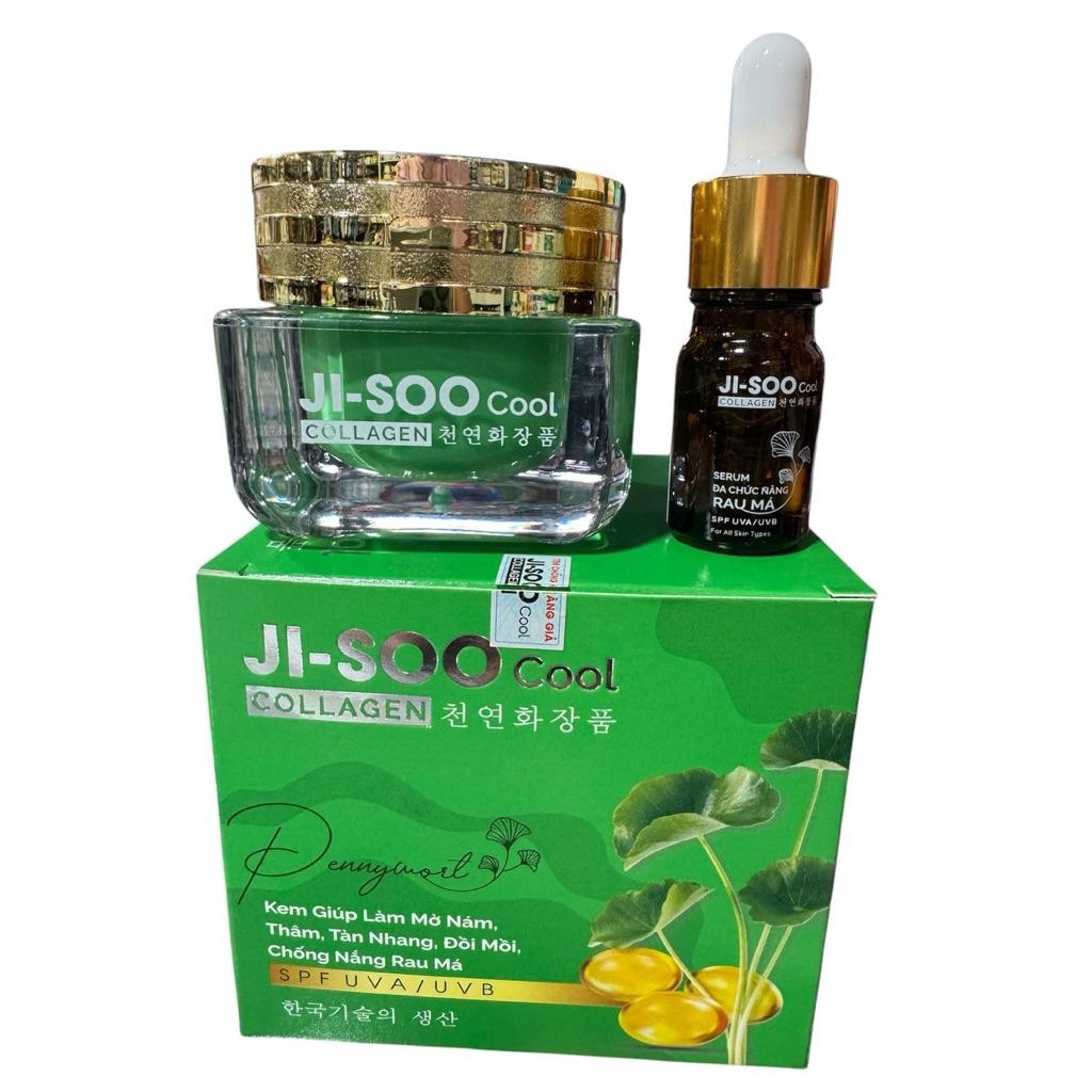 Ji Soo pennywort whitening cream 20g with free Serum Moisturizer